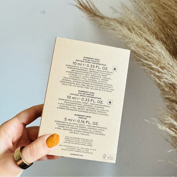 NEW MENS BURBERRY Hero Scent Spray Cedarwood Pine Woodsy Gift Box Travel Set - Picture 2 of 8